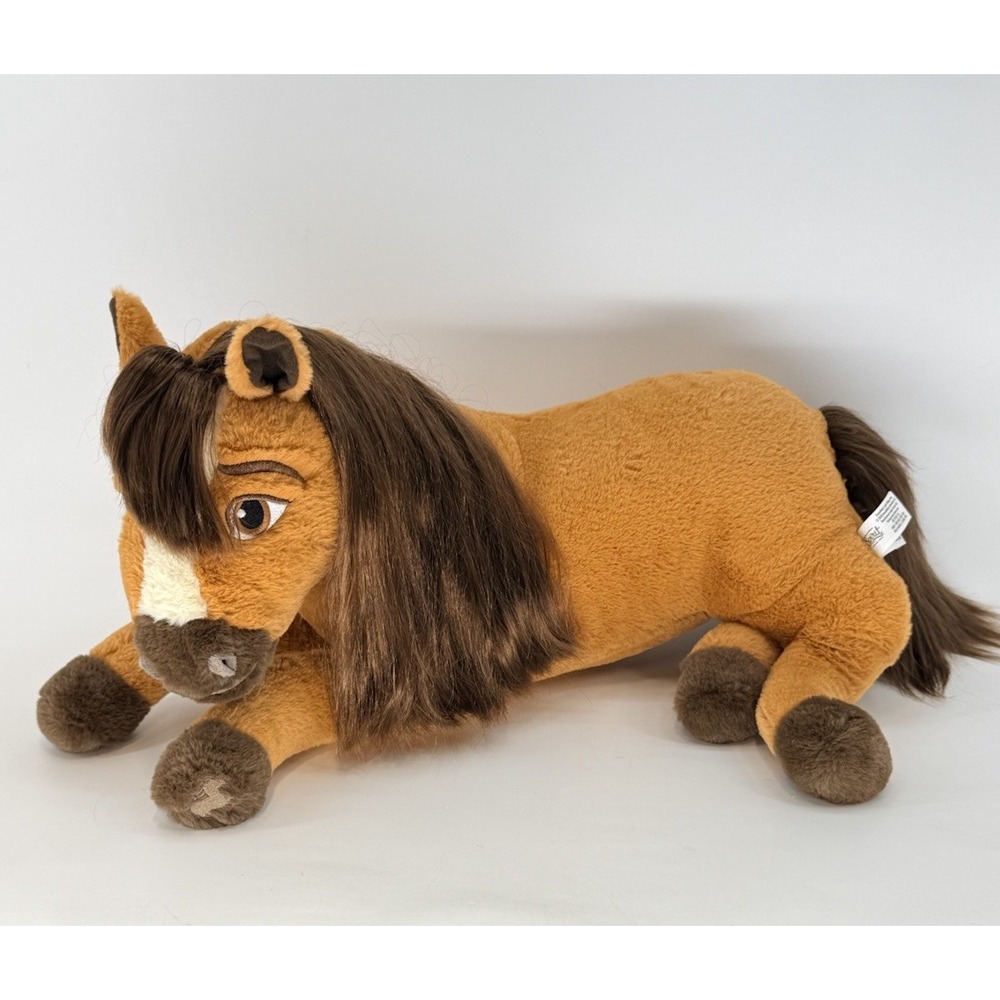 DreamWorks SPIRIT the Horse Plush Toy 18"L Large Brown Stuffed Animal Brushable